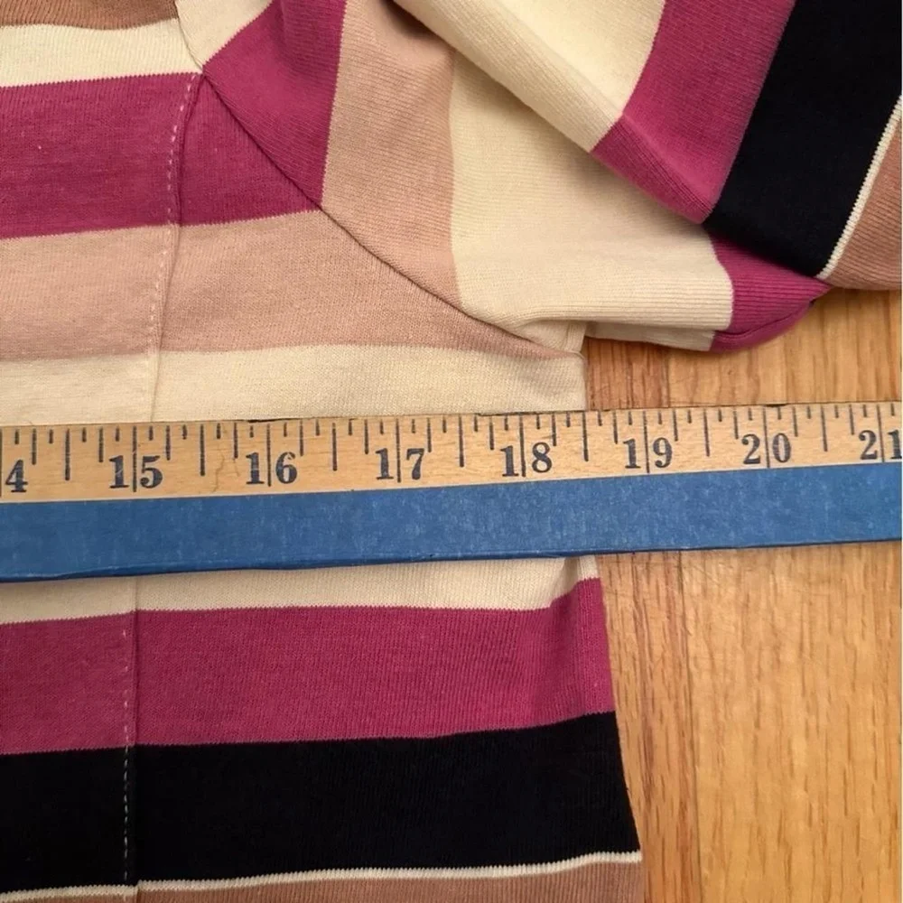 J Crew Color Block Long Sleeve Shirt  Zipper Back Womens Size L (c5)